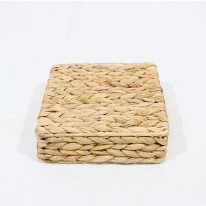 Classic Water Hyacinth <b>Square</b> Multifunction Storage Tray for <b>Kitchen</b> & Bathroom Eco-friendly Decor - Product Image 3