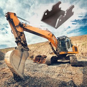 Orejas de cucharón de excavadora de 3/4 de pulgada de grosor con placa de unión rápida para Kubota U55 KX057 KX191 - Product Image 2
