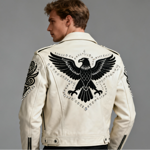 Chaqueta de Invierno para Hombre XS, Estilo Urbano, Piel de Vaca y Lona, Ecológica, Transpirable, Resistente al Viento, Ligera, Parte Delantera - Product Image 5