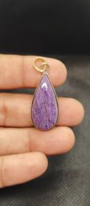 จี้หินชารอยต์ธรรมชาติคุณภาพสูงทรงลูกแพร์ชุบทอง สไตล์โบฮีเมียนสุดฮิต ขายส่งจำนวนมาก - Product Image 4