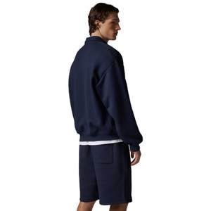 Ensemble de survêtement et short en molleton épais bleu marine pour homme, en coton, style streetwear, avec col côtelé, ensemble de vêtements de sport tendance - Product Image 6