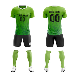 Conjunto de Uniforme de Fútbol Personalizado Unisex, Manga Corta, Degradado Azul, Absorbe la Humedad, para Adultos, Todas las Temporadas - Product Image 6