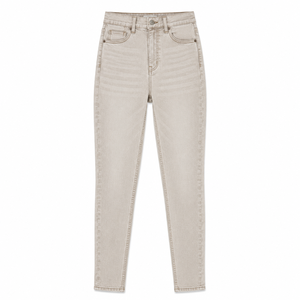 Jean vintage taille haute coupe droite Alpha Cut pour femme en denim extensible, effet sculptant, coupe régulière, été automne OEM ODM - Product Image 1