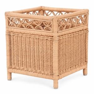Planter <b>holder</b> cover with leg competitive price woven rattan webbing plant <b>holders</b> flower <b>pot</b> stand - Product Image 1