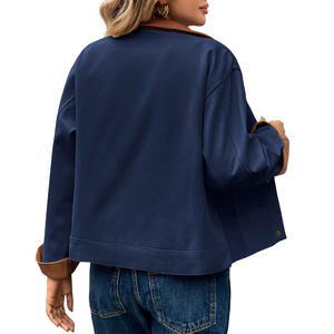 Chaqueta de Motociclista para Mujer, Invierno, con Cierre de Cremallera, 100% Algodón, Transpirable, con Logotipo Personalizado, Moda para Exteriores - Product Image 2