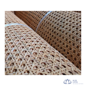 BEST SELLER | <b>Blue</b> Lotus Rattan Webbing Mesh <b>Roll</b> Handmade Diagonal Weaving Square Pattern Non Toxic Material for Crafting - Product Image 1