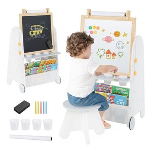 4-in-1 <b>Toddler</b> Easel <b>Activity</b> <b>Table</b> Set Includes Magnetic Whiteboard and Chalkboard - Product Image 2