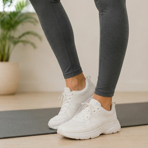 Collants de maternité taille haute pour l'entraînement, gris uni, extensibles, coupe régulière, en nylon et élasthanne, pour femme, été - Product Image 5