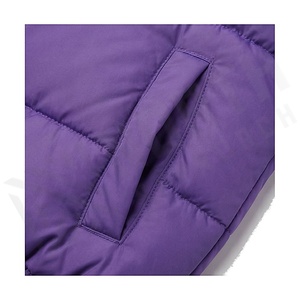 Hooded Quilted Waterproof <b>Bubble</b> Jacket Black Full Sleeve Winter Windproof Cotton Shell Knitted Fabric Polyester Filling Stand - Product Image 5