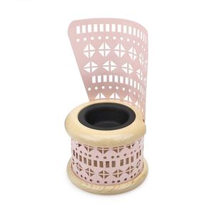 Brûleur d'encens haut de gamme en laiton avec base en bois, motif skyline urbain, support pour Bakhoor, cadeau d'entreprise, souvenir pour bureau et hôtel - Product Image 5