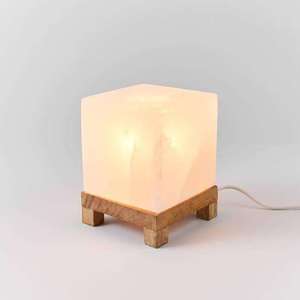 Lampe cube USB en sel de l'Himalaya raffiné avec ampoule LED multicolore, emballée dans un sachet/bouteille - Product Image 2