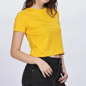 T-shirts vierges pour femmes, style streetwear, d'été, en coton respirant, personnalisables, OEM, décontractés, en gros - Product Image 2