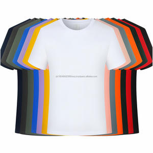 Conception de logo personnalisée - T-shirt à manches courtes en coton pur 220g à col rond avec logo imprimé personnalisé, prêt à l'emploi, en gros - Product Image 6