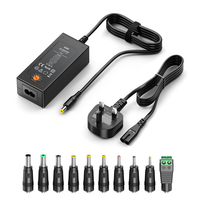 Adaptateur d'alimentation universel 45W 5V 6V 7.5V 9V 12V 13.5V 15V 3A Max pour appareils électroniques domestiques, bande LED, routeur, lecteur vidéo
