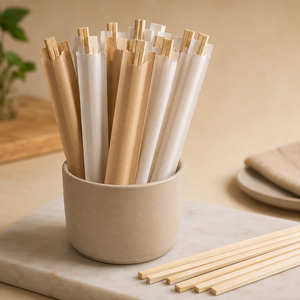 Palillos Desechables de Bambú, Diseño Minimalista Ecológico, 203 mm, Acabado Liso, Material Natural - Product Image 4