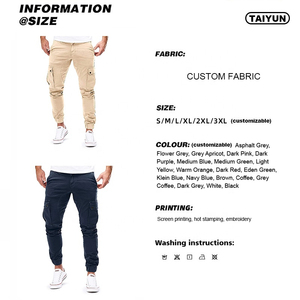 Pantalones Cargo Casuales de Lona 100% Algodón, Ligeros, de Tiro Medio y Transpirables - Product Image 5