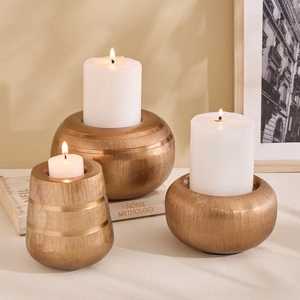 Support de bougie en aluminium fait main Tag Ingrid, écologique et durable, 10,6 pouces, décoration intérieure, activités religieuses - Product Image 2