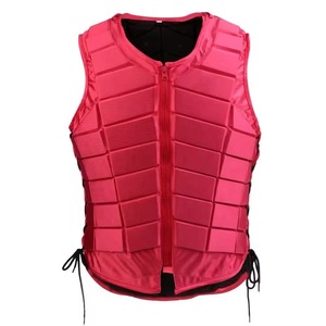 <b>Red</b> Equestrian Safety Vest Sleeveless Zipper Closure Breathable Unisex Horse Riding Wear 2026 - Product Image 2