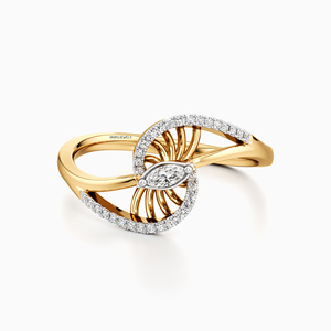Bague statement en diamant de laboratoire de forme marquise, inspirée de la nature, pour femmes, or 10K 14K 18K, argent 925 935, bijoux fins de luxe - Product Image 3