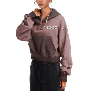 เสื้อครอปแขนยาวแบบมีฮู้ดสำหรับออกกำลังกายและเล่นโยคะสำหรับผู้หญิง แบรนด์สั่งทำได้ - Product Image 3