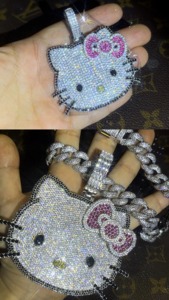 Lindo Colgante de Plata 925 con Baño de Rodio de Hello Kitty, con Microincrustaciones, para Mujer - Product Image 5