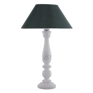 Lampe de table traditionnelle en bois avec abat-jour en tissu Empire, design silencieux, lumière chaude pour chevet - Décoration artisanale pour la maison - Product Image 5