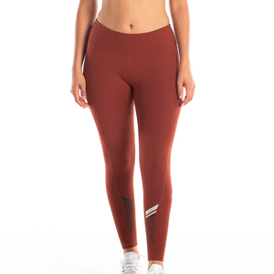 High Waisted Butt Lift Breathable Sport Compression Yoga Leggings Custom Nylon Elastane Brushed Fabric Gym Fitness Pant Seamless - Product Image 1