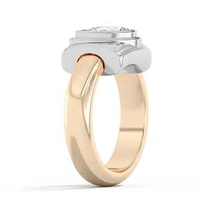 Anillos de boda de oro macizo de 10k, 14k, 18k con diamante de laboratorio en forma de pera, engaste de doble bisel, diseño envolvente y vástago abovedado, venta al por mayor del fabricante - Product Image 6