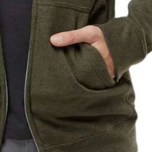Men's Midweight <b>Full</b> <b>Zip</b> Hoodie Cotton Blend Hooded <b>Sweatshirt</b> for Casual Outdoor Sportswear Custom Apparel Manufacturing - Product Image 6