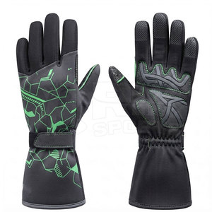 Gants de karting haut de gamme avec manchette longue, design par sublimation, respirants et antidérapants pour les pilotes de kart compétitifs et l'utilisation sur piste - Product Image 1