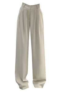 Pantalones de chándal de cintura alta para mujer, a la moda, de color liso, rectos y holgados, pantalones largos informales para mujer, venta al por mayor - Product Image 2