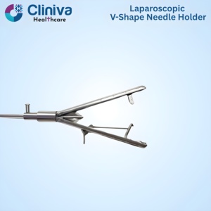 <b>Laparoscopic</b> V-Shape Needle Holder Straight Jaw High Quality Reusable Surgical <b>Instruments</b> - Product Image 4