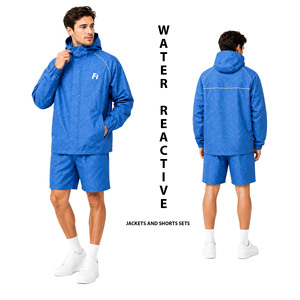 Water Activated Pattern Reveal Windbreaker Suit Wholesale Quick Dry Breathable 2 Piece Sets Waterproof Windbreaker men's jackets - Product Image 2