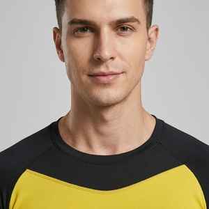 OEM Custom Mens Half Sleeve Compression Fitness Shirt Stretch Athletic Gym Workout Performance Apparel - Product Image 2