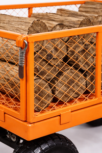 Chariot robuste à côtés en maille amovibles, chariot de jardin en acier, capacité de charge de 1000 lb, pour l'entretien des pelouses et le jardinage ODGGAD008 - Product Image 2
