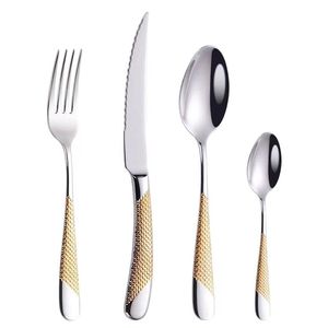 Wedding Gold Cutlery Stainless Steel <b>Flatware</b> Sets Knife Spoons and Forks Cutlery Restaurants Luxury Tableware - Product Image 1