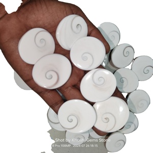 Vente en gros de cristaux de quartz Shiva certifiés naturels, cabochons de 20 à 45 mm, différentes couleurs, pierres précieuses en vrac pour la fabrication de bijoux, décoration intérieure - Product Image 3