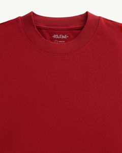 T-shirt uni pour homme à manches courtes, col rond, en coton 100% écologique, 180g, anti-plis, respirant, coupe classique, tricoté, effet rafraîchissant - Product Image 3