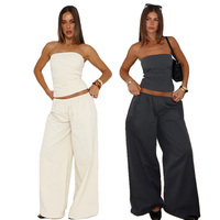 Ensembles de jupes 2 pièces 100 % coton pour femmes - Idéal pour les fabricants de vêtements - Tenue décontractée estivale au quotidien