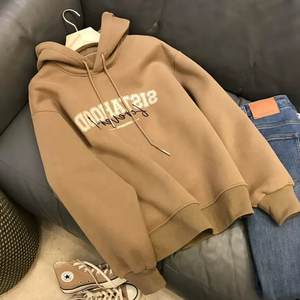 Nouveau Sweat à Capuche Oversize Streetwear pour Femme, Collection Automne/Hiver, Style Vintage Américain avec Broderie 3D, 500g/m² - Product Image 5