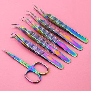 แหนบสำหรับต่อขนตาขนาด75 90องศาใหม่แหนบปลายดัดขนตาโลโก้แบบกำหนดเอง - Product Image 1