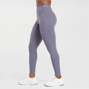 Leggings de course ajustés à taille haute pour femmes, avec poche zippée à l'arrière, en tissu respirant en maille Spandex/Nylon, séchage rapide - Product Image 2
