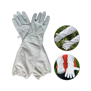 Gants en coton blancs longueur coude avec manchettes allongées pour l'apiculture, la cueillette du miel et les travaux en extérieur - Product Image 4