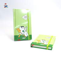 Carnet à couverture rigide avec impression de chat de dessin animé personnalisé, journal vierge A5 avec sangle élastique, papier de qualité supérieure pour l'écriture quotidienne
