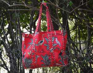 Bolsa de Mano de Algodón Acolchado a Precio de Fábrica, Hecha a Mano, Ecológica, Reutilizable, Ligera, Duradera, para Compras, Regalo Personalizado - Product Image 2