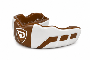 Protège-dents d'entraînement en caoutchouc brun et blanc DUMELA INTERNATIONAL, modèle DI-MG-03, design durable, protection souple pour l'entraînement de boxe - Product Image 3