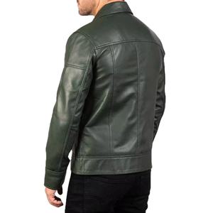 Chaqueta de Cuero de Moda para Hombre, Chaqueta de Cuero Genuino de Cordero, Chaqueta de Cuero Clásica y Elegante para Hombre, Ropa Exterior de Alta Calidad - Product Image 2