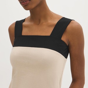 Camiseta sin mangas corta de algodón blanca con cuello redondo para mujer, estilo holgado, ideal para yoga, deporte y fitness, diseño personalizado de verano. - Product Image 2