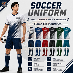 ชุดฟุตบอลแบบซับลิเมชั่นเต็มตัวสำหรับผู้ชาย ชุดเสื้อและกางเกงฟุตบอลแห้งเร็วพร้อมถุงเท้าเข้าชุด รับผลิตตามแบบ OEM ชุดกีฬาสำหรับทีม - Product Image 6