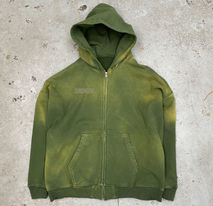 Sudadera con Capucha Personalizada 100% Algodón con Lavado Ácido para Hombre y Mujer, Forro Polar de Invierno, Transpirable y de Secado Rápido - Product Image 1